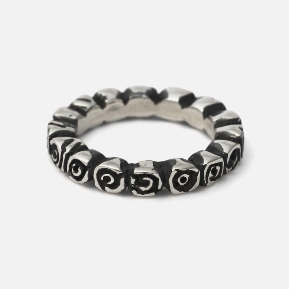 EUC The Great Frog London Sterling Silver Band Of Roses Ring, Sz US 4